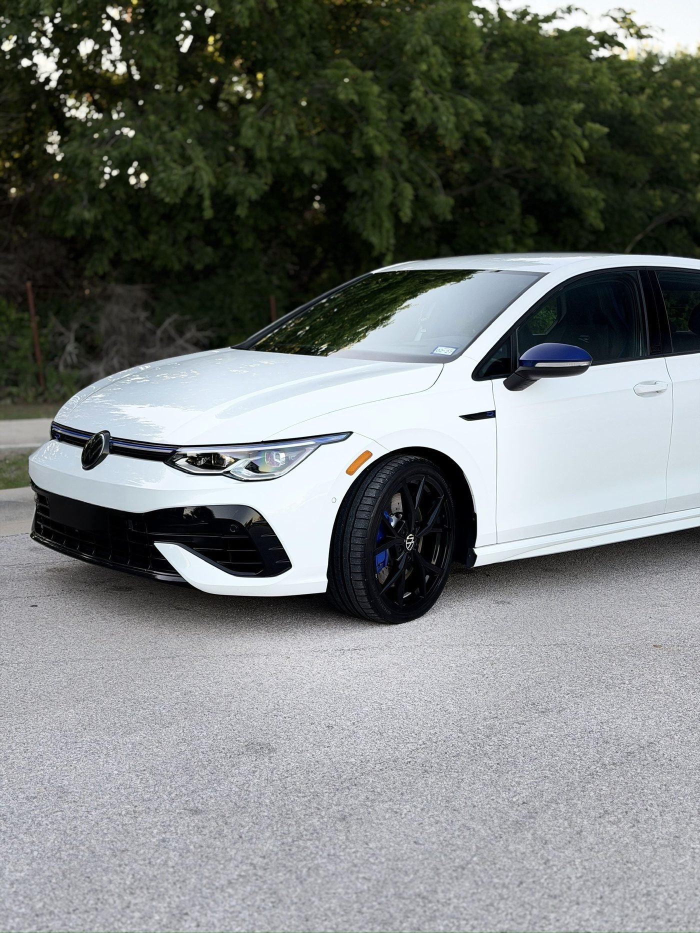 Ceramic coating hydrophobic finish on a Volkswagen Golf R