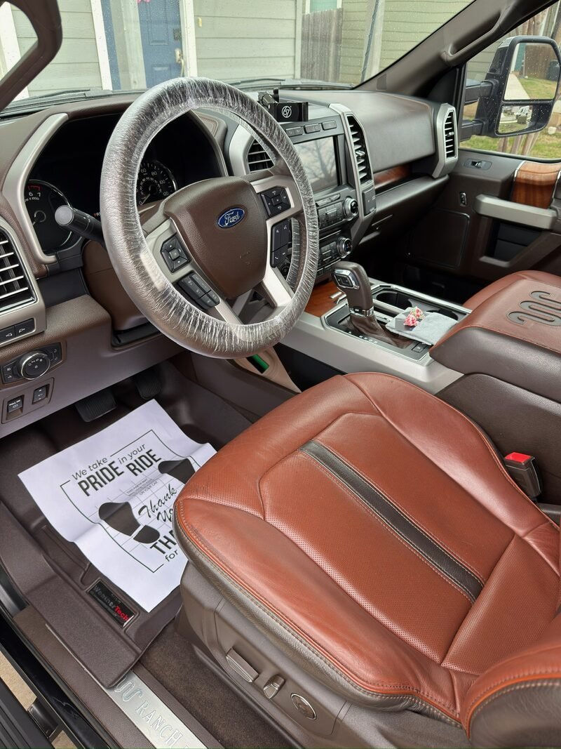Ford F-150 King Ranch interior detail and leather conditioning