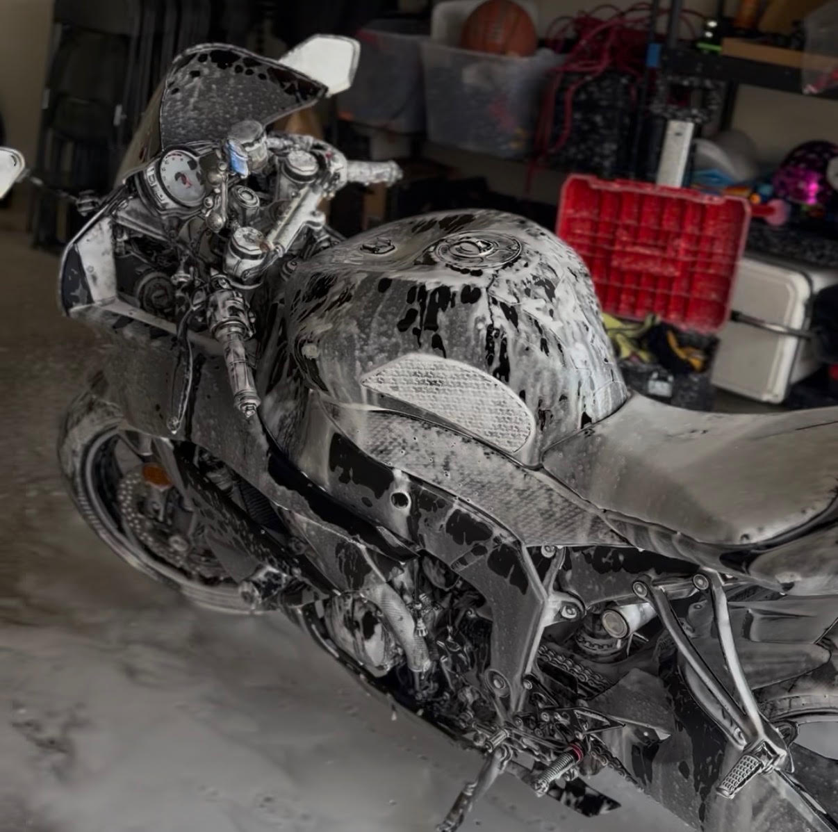 Motorcycle Pre-Wash — detailing result by Archive Detailing